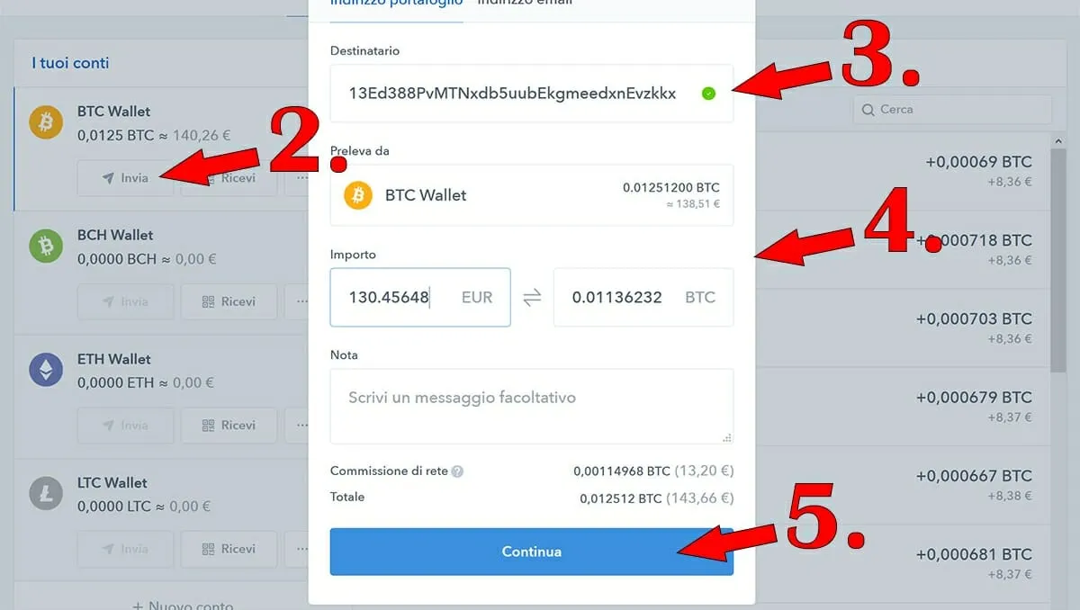 invio fondi da coinbase a binance