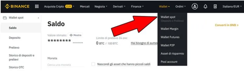 binance wallet bitcoin btc criptovalute