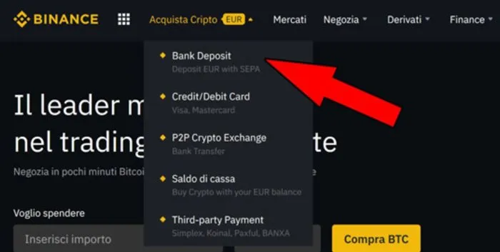 comprare bitcoin bonifico conto corrente