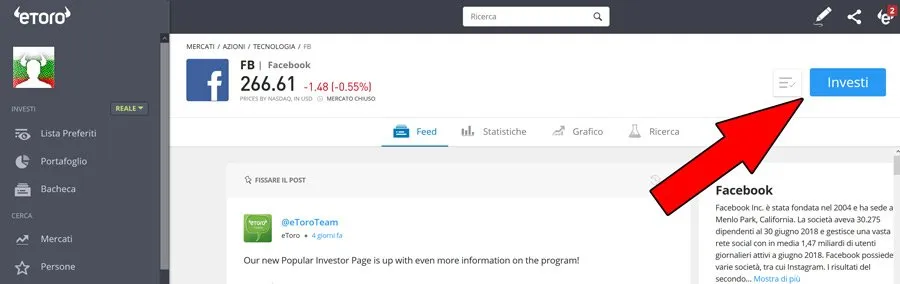 come investire su facebook