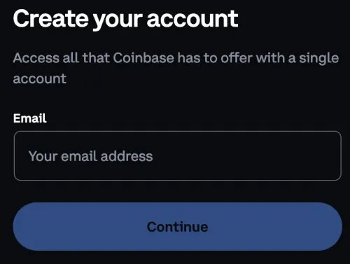 registrare conto coinbase