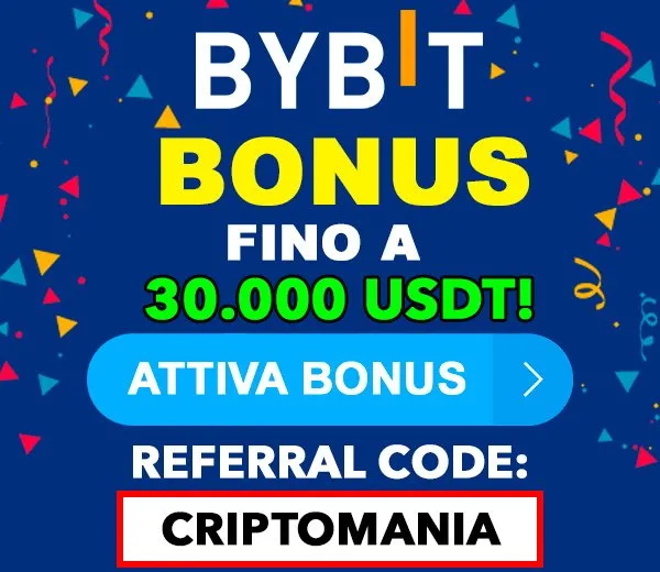 bybit bonus benvenuto promo referral code 30.000 bonus