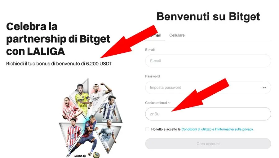 bitget bonus codice referral