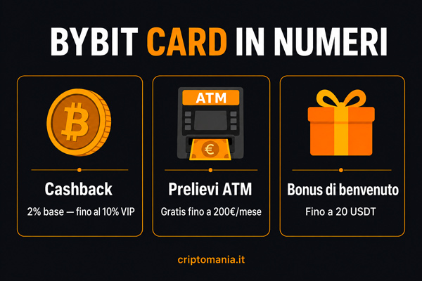 bybit card infografica cashback carta bonus