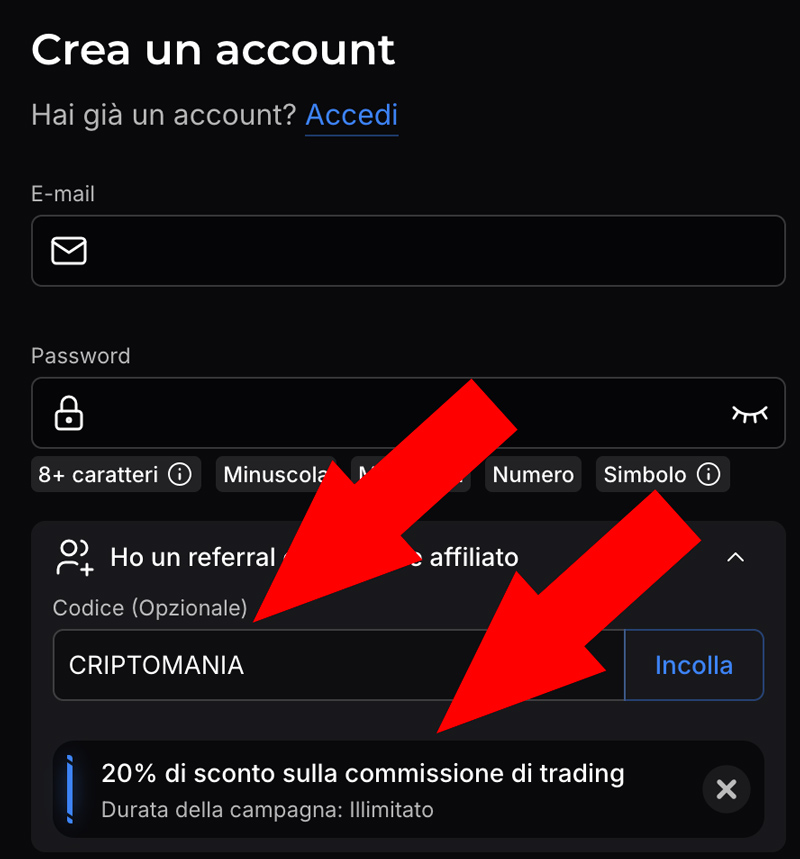referral code codice affiliato whitebit