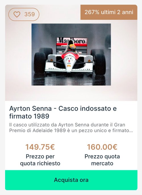 collezione collecto memorabilia Ayrton Senna