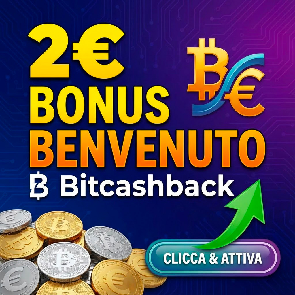 Bitcashback Bonus 2€ in Bitcoin Gratis (Link Ufficiale)