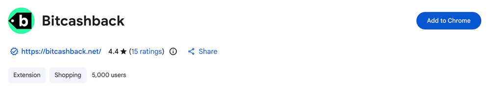 bitcashback estensione browser