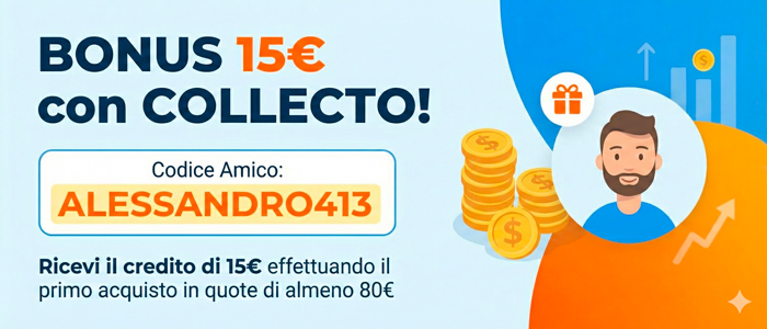 bonus 15 Euro acquisto quote collecto