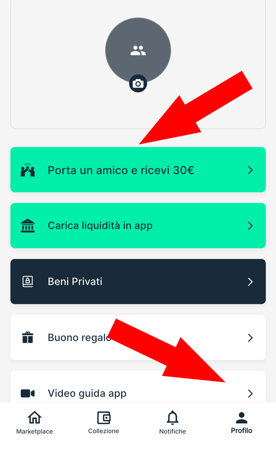 invito amico ricevere 30 Euro su collecto