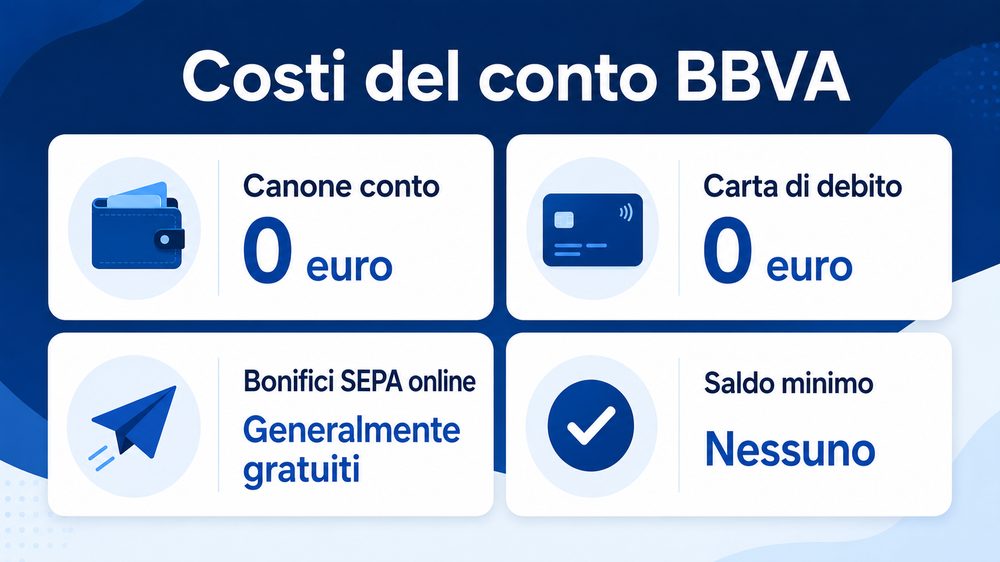 bbva costi conto