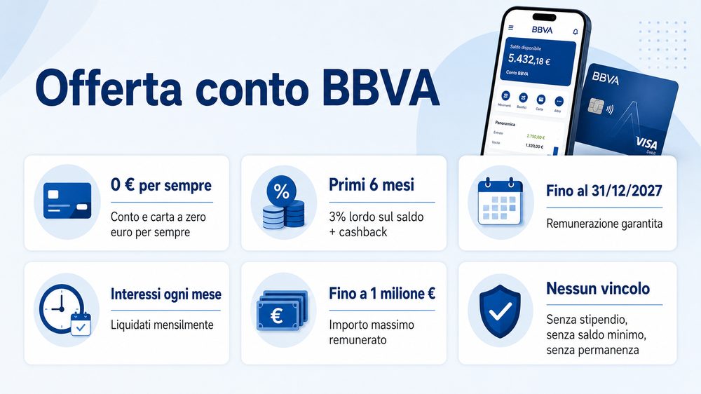 bbva offerta 3 percento
