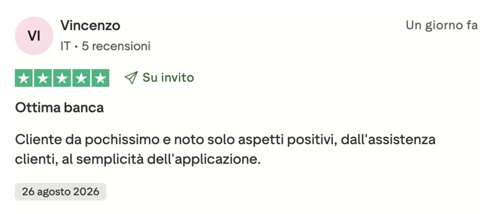Opinione di un cliente BBVA: recensione a 5 stelle su assistenza clienti e semplicità dell'app