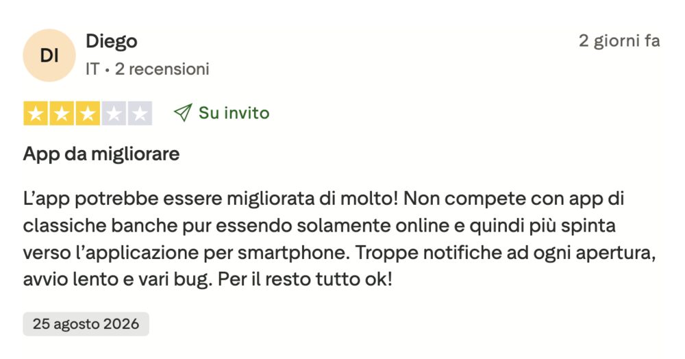 Recensione BBVA a 3 stelle: app da migliorare tra notifiche e avvio lento