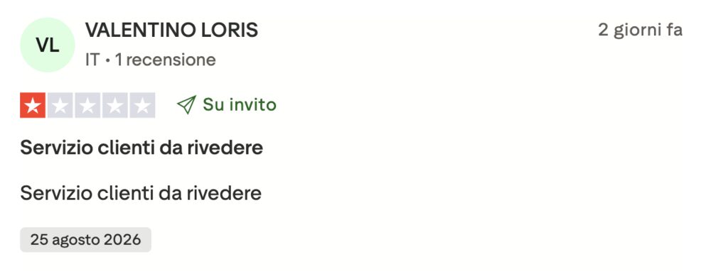Recensione negativa BBVA a 1 stella sul servizio clienti da rivedere